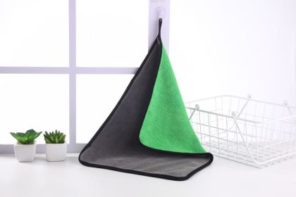 Coral Fleece Car Kitchen Cleaning Cloth (Option: Green-400g 30x30cm)